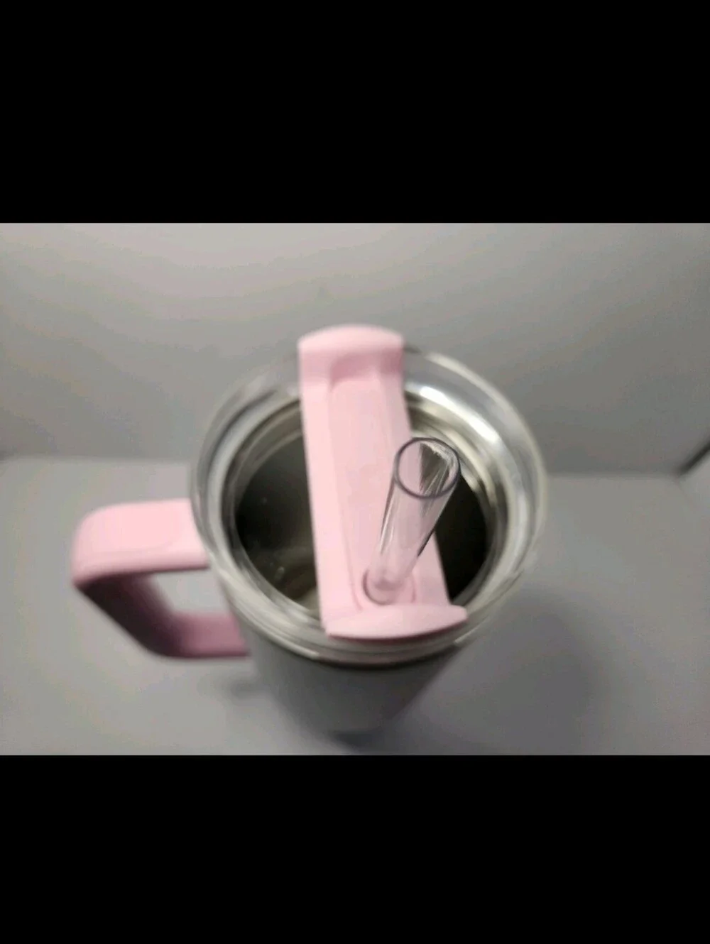 Stanley 40 oz. Watercolor Tulle Marble Effect Travel Tumbler with Pink Handle